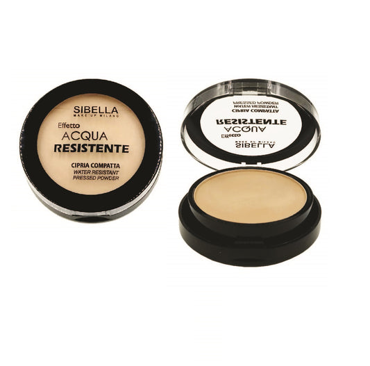 Cipria con Effetto Acqua Resistente con Specchio e Spugna (REF. 125)